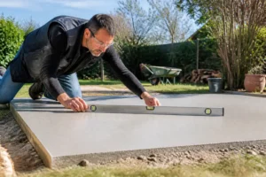 Comment réaliser la dalle béton de votre abri de jardin ?