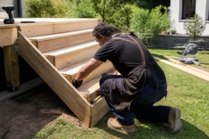 Comment construire un escalier de terrasse en bois soi-même ?